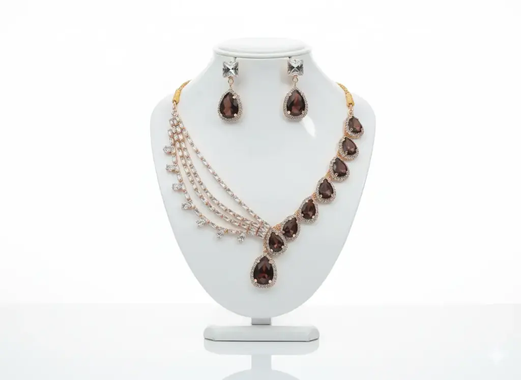 Premium American Stone Necklace & Earring Set